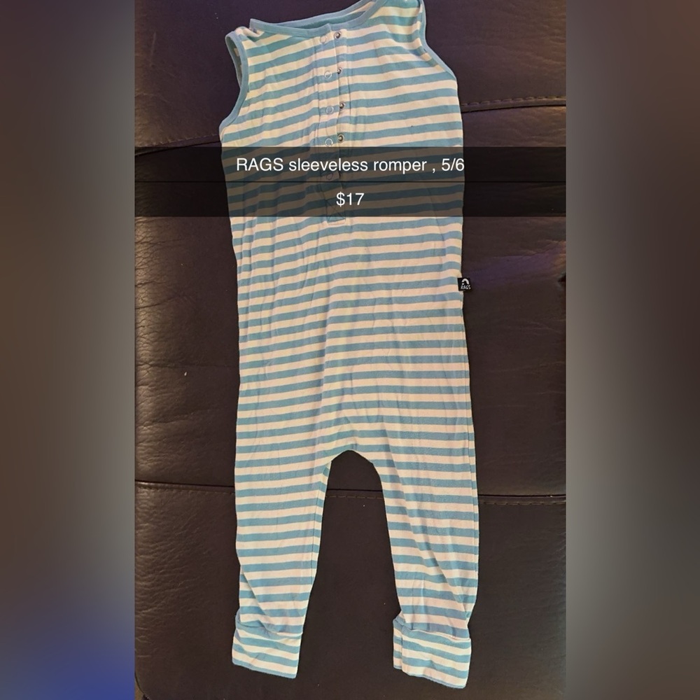 RAGS sleeveless romper, size 5/6